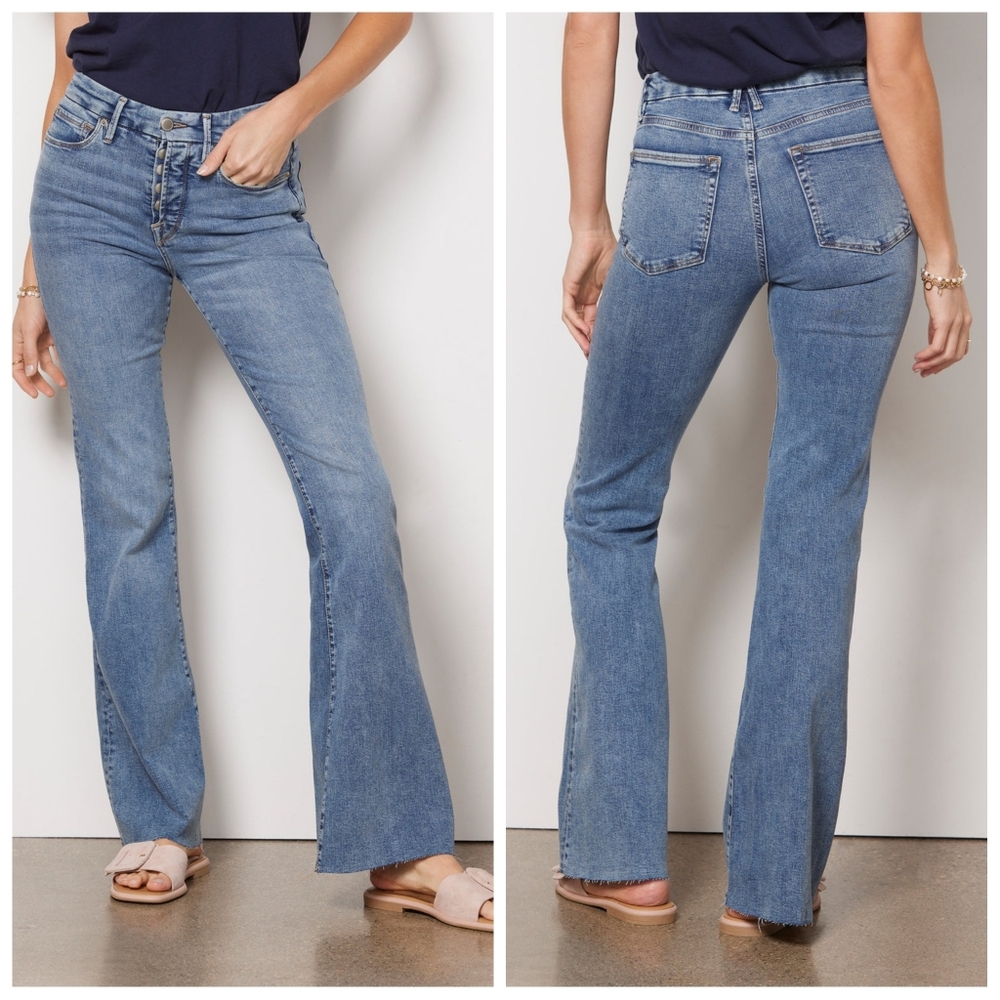 Good American Good Legs Flare | Indigo330 | Size 10/30 | NWT | Curve-Flattering